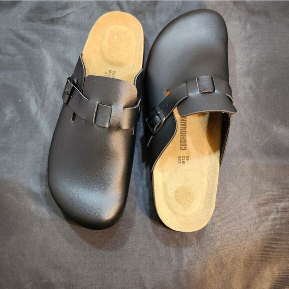 BRAND NEW CUSHIONAIRE LEATHER  CLOGS MULES SLIPPERS SANDALS - Picture 8 of 16